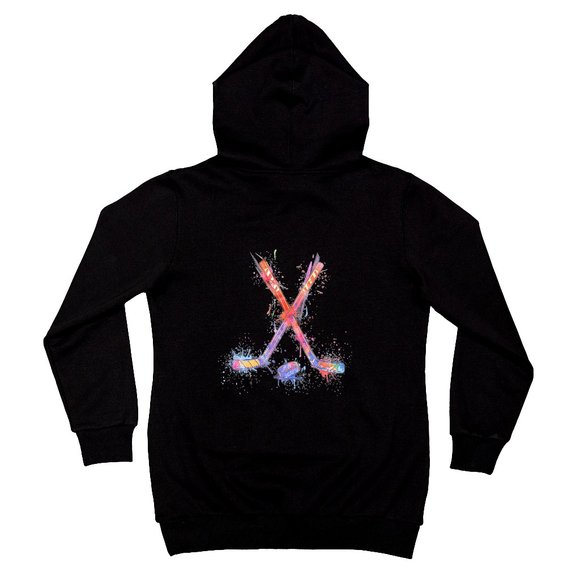 Women's Graffiti Sticks Hockey Hoodie - Picture 1 of 6